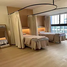 ブラックU型カーテンロッド【美容院用・区切りカーテン・スタイリッシュデザイン】