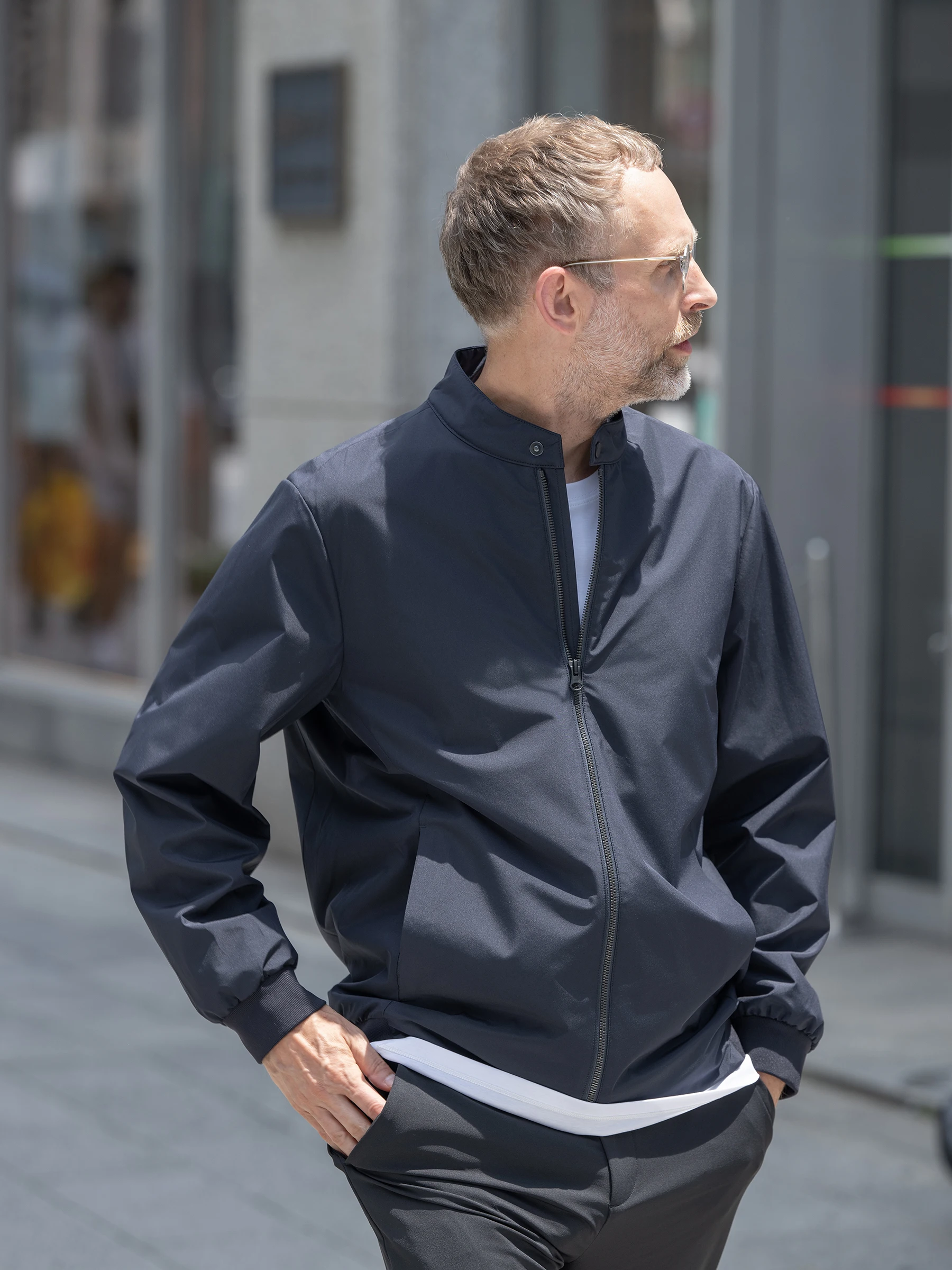 JSSD HOMME 春季用 ハーリンジャケット【ビジネス・通勤・メンズ・スタンドカラー】 メンズ コーデのトップアイテム