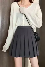 大きいサイズのカフェブラウンハイウエストプリーツスカート【春用・Aライン・小柄向け・スリム効果】