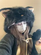 ふわふわ猫耳帽子【女性用・厚手・防寒・保護耳】