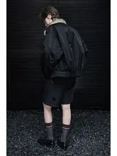 ブラック厚手ファーコート【女性用・立ち襟デザイン・秋冬用】（セットアップ対応）