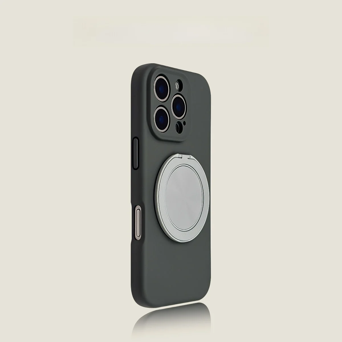 液体シリコン製マグネット式360度回転スマホスタンド：横置き・縦置き対応の衝撃吸収設計
