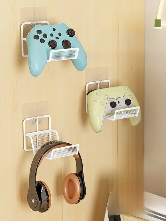 壁掛けスタンド ゲームコントローラー ヘッドホン 2in1 ホルダー デスク周り 収納ラック ゲーミングルーム 卓上 一人暮らし 学生 寝室 オフィス