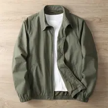 ヴィンテージ風ダブルレイヤークラシックジャケット【メンズ・翻領・秋冬用・水洗い仕上げ】