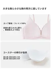 柔らかいコットン素材のノンワイヤーレースブラジャー【セクシー・小胸向け・春用】