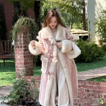 冬用 ロリータスタイル フェイクファーコート【長袖・ゆったりとしたデザイン・厚手】