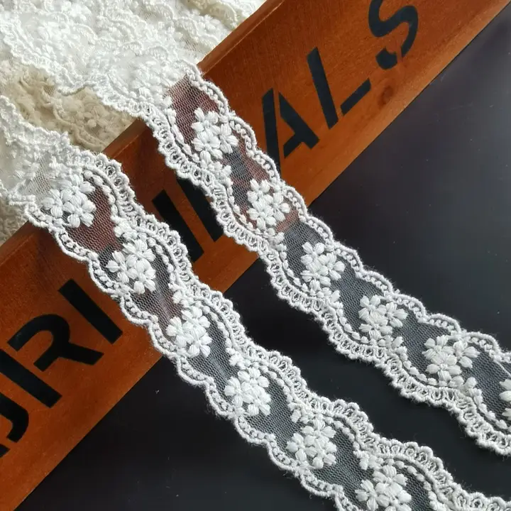 幅広の水溶性レース刺繍トーションレース【ロリータファッション用】