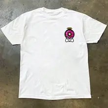 オーバーサイズのカートゥーンTシャツ【夏用・コットン製・ラウンドネック・短袖】