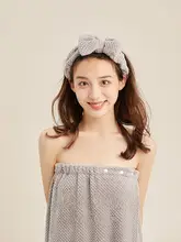 SANLI 洗顔バンド レディース 蝶結び ヘアバンド キュート 洗顔 外出用