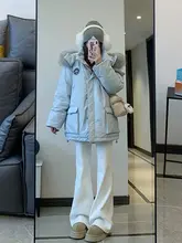 極上の柔らかさの厚手パーカー【ブルー・保温性・冬用】