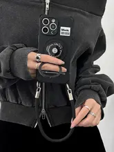 360度回転折りたたみ式スマホスタンド【iPhone対応・ショルダーストラップ搭載・斜め掛け可能】