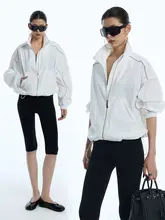 2点セット レディース ジャケット ショートパンツ UVカット リフレクター 白 ルーズ 軽量 紫外線対策 夏「ourhour」