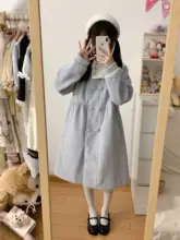 オリジナルデザインのダブルブレストケープコート【ウール・冬用・ロリータスタイル】