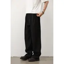 ワイドスラックス メンズ ドレープ感 防シワ加工 着回し ストリート 夏「LH store」