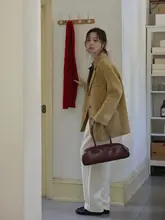 ヴィンテージ風ダブルフェイスウール手作りスーツコート【韓国スタイル】