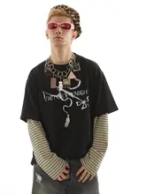 半袖Tシャツ メンズ ナイト柄プリント アメカジ ヴィンテージ ストリート クール 「PASET」