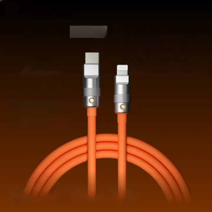 GeekCable 27W対応 iPhone用充電データケーブル【手作り・シリコン製・PD急速充電】