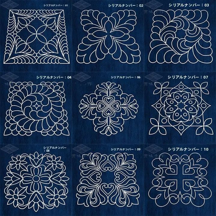 手作りDIYツール キルトパッチワーク用透明テンプレート【刺繍・描画用】