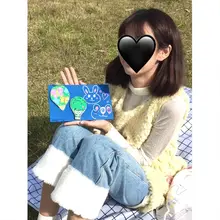 極上の柔らかさのエコファー素材 背心ワンピース【秋冬用・イエロー】