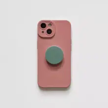 スマホケース スタンド機能付き カラーブロック ヴィンテージ しっとり肌触り ソフト ストレートエッジ iPhone Huawei対応