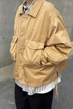 SVOLCIMA ヴィンテージスタイル サイドポケット付きルーズシティボーイジャケット【ユニセックス・ストリートファッション】