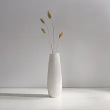 モダンシンプルな陶器製花瓶【高級感あり・リビング用・フラワーアレンジメント・水耕栽培対応】