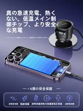 車載充電器【超高速充電・Apple対応・シガーソケット用・4ポート】