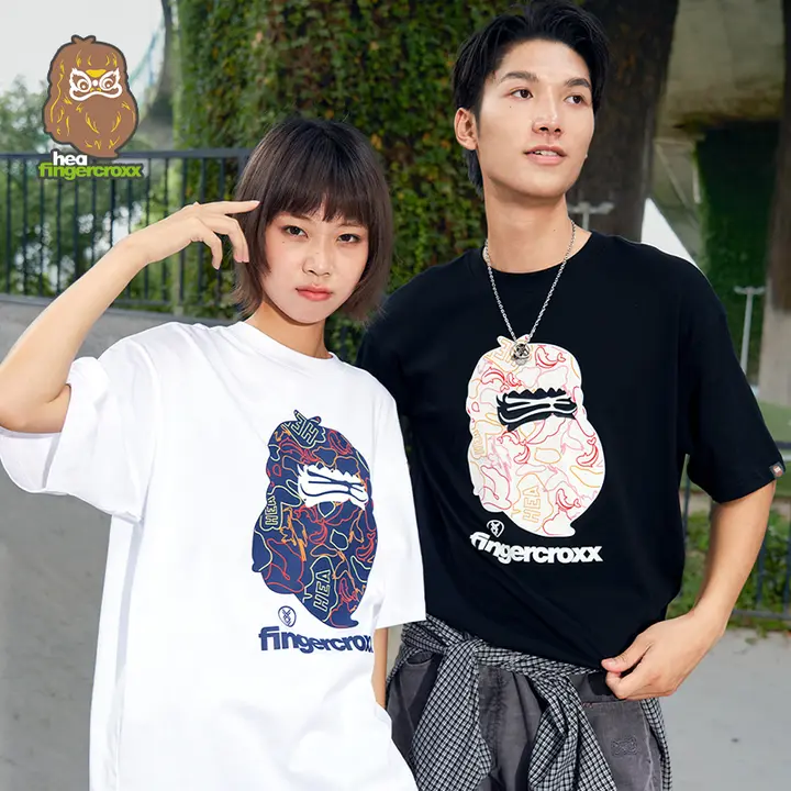 Tシャツ 半袖 ユニセックス クルーネック オーバーサイズ ストリート 「HEA x i.t fingercroxx」