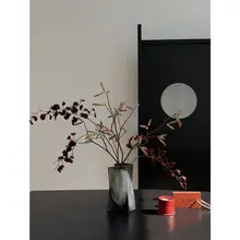 フラワーベース 陶器 侘び寂び アンティーク風 上品 グレージュ リビング 卓上 インテリア