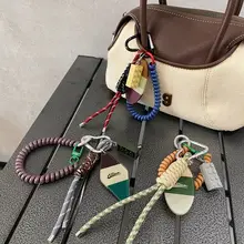個性的なカーキーリング【編み込みストラップ・カップル対応・DIYアクセサリー】
