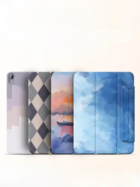 iPad用 磁気吸着保護ケース【対象機種多数・スリムデザイン・二面クリップ式】