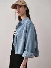 カジュアルコットンデニムシャツ【春用・フィット・ショートジャケット】