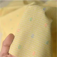 生地 ポリコットン イエロー 水玉 チェック柄 花柄 パッチワーク 秋冬 ワンピース ドール服 テーブルクロス DIY