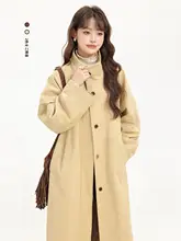 XinmonLee カーキ色のイギリス風ルーズコート【カジュアル・秋用】