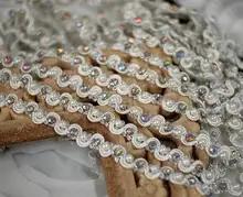 手作りビーズ刺繍リボン素材【DIY用・服飾の装飾・ネックストラップ・ヘッドアクセサリー】