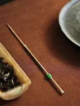 手作り真鍮茶針【玉環付き・茶道用】