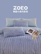 ZOEO ディープブルー 4点セット【ふわふわタッチ・シンプルスタイル・猫好き向け・加厚】