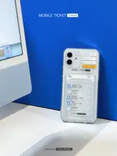 スマホケース iPhone対応 ICカード収納 定期入れ風 クリア おしゃれ