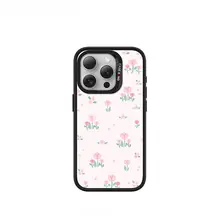 CASEBANG×Krystal コラボ 春の花柄 マグネット背面ケース【iPhone 16/15/14/13/Plus/Pro/ProMax/16e対応】