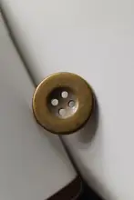 銅色センターの微凹金属ボタン【15mm・英国製】