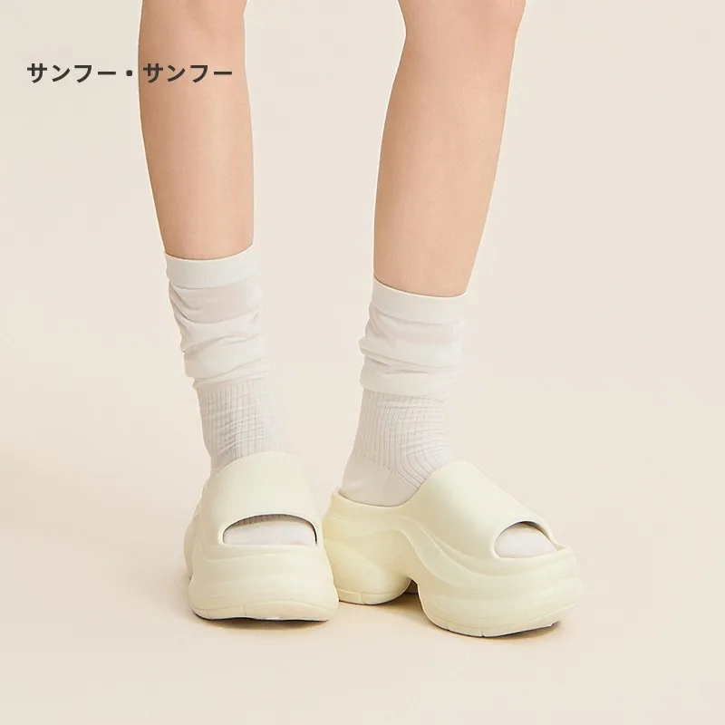 夏用レディース広幅厚底オープントゥサンダル：サイズ感とかかとによる足の痛み防止