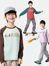 長袖Tシャツ キッズ ボーイズ ガールズ ラグランスリーブ バイカラー おしゃれ 春 「gxgkids」