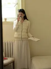 ChillCozy 限定版 旅行用 90%白鹅绒＆希少山羊绒使用のショートダウンジャケット