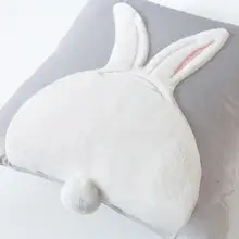 可愛いインスタ風うさぎクッション【立体刺繍・家庭用・ソファ用】