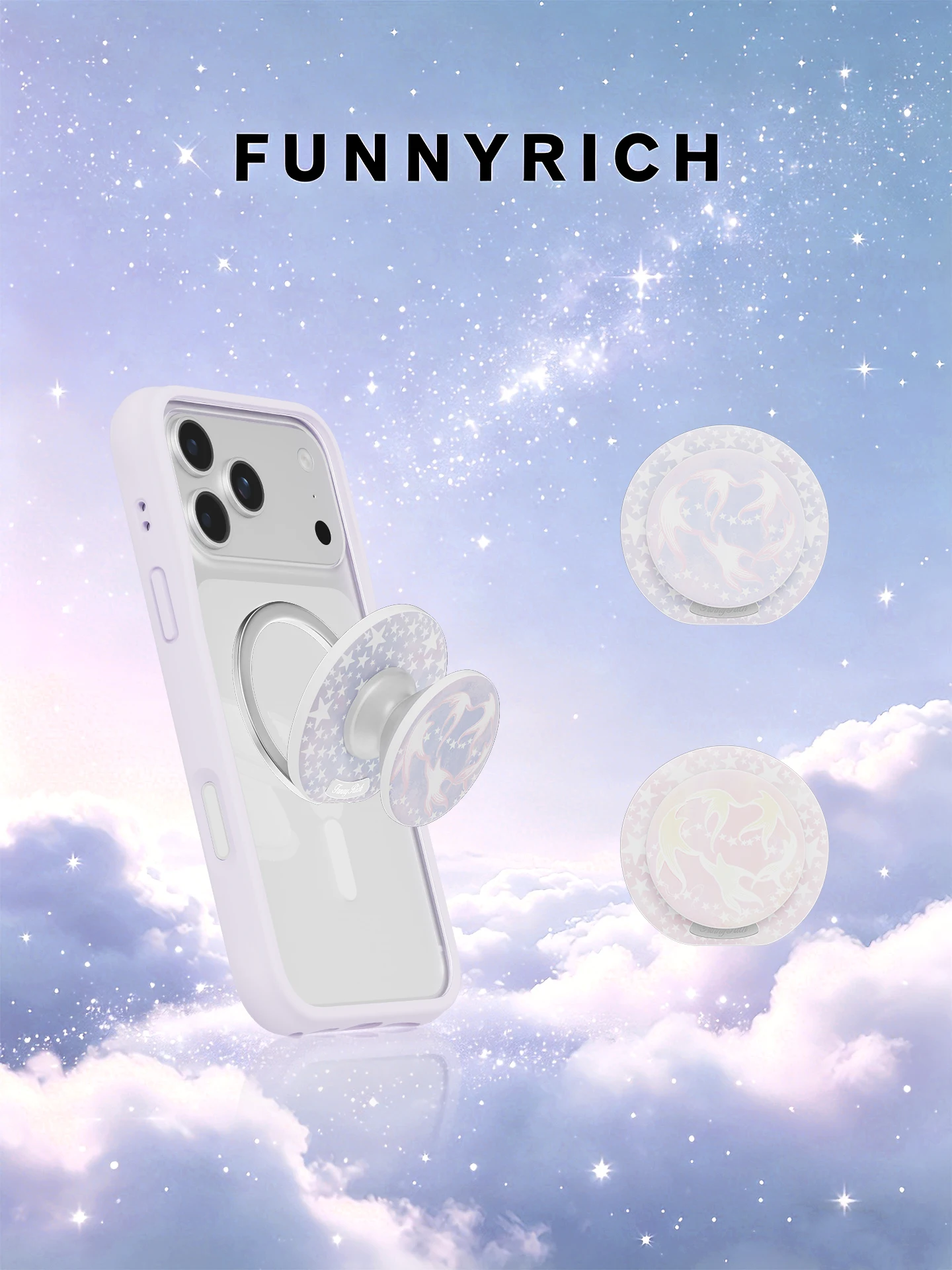 FUNNY RICH 星型マグネットスマホスタンド：折りたたみ式で安定したスマホ支えの実用性