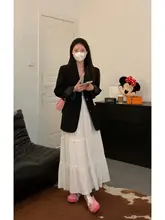 極上の柔らかさ ホワイトケーキスカート【ハイウエスト・Aライン・フレンチデザイン・ロング丈】