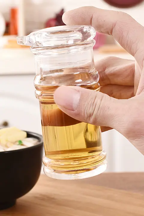プラスチック製 調味料ボトルセット【透明・酢・醤油・油・唐辛子・砂糖用】