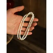 天然パール母貝の多重ブレスレットと南紅ビーズが特徴のネックレス【女性向けギフト・ロックボーンデザイン】