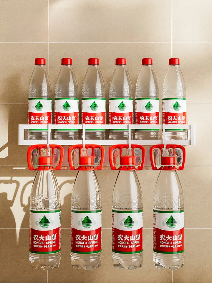 壁掛け式キッチン収納ラック【穴あけ不要・調味料と包丁用・ステンレス製】