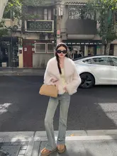 秋冬用 高級感のあるエコファー女性用ショートコート【保温・毛羽立ち・スタイリッシュ】